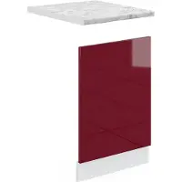 Vicco Panel frontal R-Line Rojo de alto brillo 45 cm , ET Mármol, Model 30494