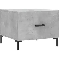 Syfax Mesa de centro madera de ingeniería gris hormigón 50x50x40 cm