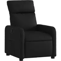 Syfax Sillón reclinable, color negro, tapizado en cuero sintético