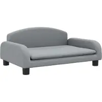 Syfax Cama para perros de tela gris claro 70x45x30 cm