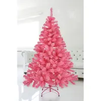 Spetebo Árbol de Navidad artificial, grande, de 180 cm, color rosa. Incluye soporte para el árbol