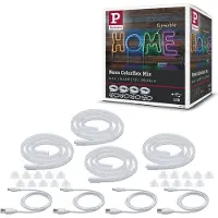 Paulmann Kit de tiras LED Neon Colorflex, con conexión USB, 4 tiras de 1 metro, 4 módulos de 4,5W, 5V