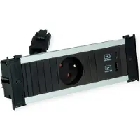 Bachmann KAPSA S, 1xUTE, 1xUSB A&C, 22W, 0,2m, GST18, Fabricado en Francia