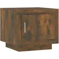 Syfax Mesa de centro madera de ingeniería roble ahumado 51x50x45 cm