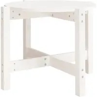 Syfax Mesa de centro de madera maciza de pino blanco 62,5x45 cm