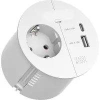 Bachmann Bucle , con: 1 toma CEE7/3, 1 toma USB A/C de 22W, 1 cable KBD de 2,0 metros con conector CEE7/7