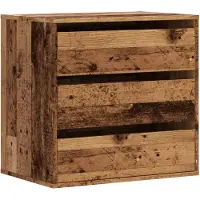 vidaXL Cómoda, aspecto de madera envejecida, 60x41x58 cm, material de madera