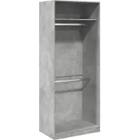Syfax Armario de madera de ingeniería gris hormigón 80x50x200 cm