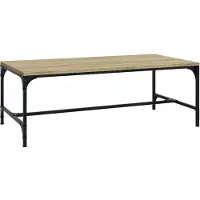 Syfax Mesa de centro madera contrachapada roble Sonoma 100x50x35 cm
