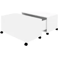 Syfax Mesa de centro madera contrachapada blanco 75x75x38 cm