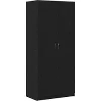 Syfax Armario Roble Negro 90 x 52 x 200 cm Madera contrachapada