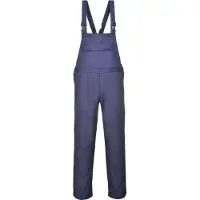 Portwest FR37 Bizflame Pro, pantalones de trabajo con peto, color azul marino, talla M