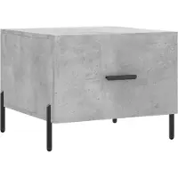 Syfax Mesa de centro madera de ingeniería gris hormigón 50x50x40 cm