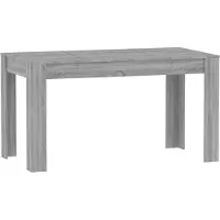 Syfax Mesa de comedor madera contrachapada gris Sonoma 140x74,5x76 cm