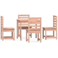 Syfax Juego de comedor para jardín 5 pzas madera maciza Douglas
