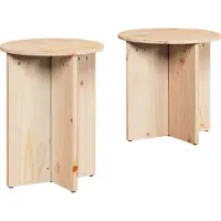 Syfax Mesa de Café 2 pcs Natural