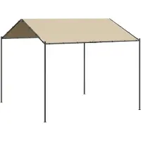 Syfax Carpa acero y tela beige 3x3 m