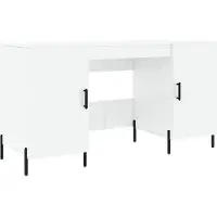 Syfax Escritorio blanco brillante, 140x50x75 cm, fabricado en material de madera