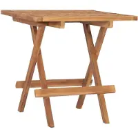 Syfax Mesa plegable de jardín madera maciza de teca 50x50x50 cm