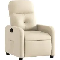 Syfax Sillón reclinable de tela crema