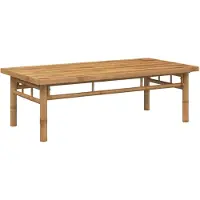 Syfax Mesa de centro de bambú 110x55x35 cm