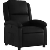 Syfax Sillón reclinable de piel sintética negra