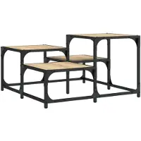 Syfax Mesa de centro madera de ingeniería roble Sonoma 68x68x40 cm