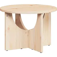 Syfax Mesa de Café Natural 50 x 50 x 35 cm Madera maciza de pino