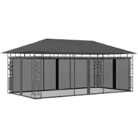 The Living Store Pabellón "" con mosquitera, de 6x3x2,73 metros, color antracita