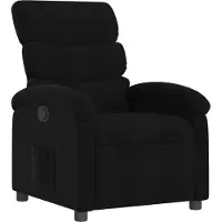 Syfax Sillón reclinable, color negro, tapizado en tela