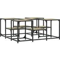 Syfax Mesa de centro madera de ingeniería roble Sonoma 91x91x40 cm