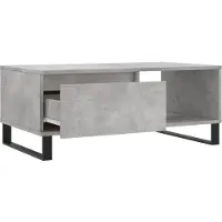 Syfax Mesa de centro madera contrachapada gris hormigón 90x50x36,5 cm