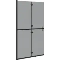 Syfax Panel de ducha a ras de suelo Negro 110 x 6,5 x 190 cm