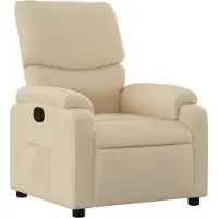 Syfax Sillón reclinable de tela color crema