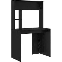 Syfax Escritorio Roble Negro 91 x 50 x 149 cm Madera de ingeniería