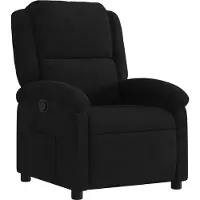 Syfax Sillón reclinable de terciopelo negro