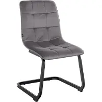CLP Silla de comedor Vermont. Tapizada en terciopelo. Silla giratoria acolchada, color: negro