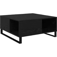 Syfax Mesa de Café Roble Negro 80 x 80 x 36,5 cm Madera de ingeniería