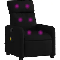 Syfax Sillón reclinable de masaje de tela negra