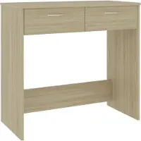 Syfax Escritorio madera contrachapada color roble Sonoma 80x40x75 cm