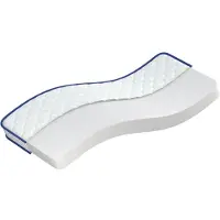 Syfax Colchón de espuma viscoelástica blanco 80x200x17 cm suave