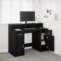 Prolenta Maison Exclusive - Escritorio, color negro con aspecto de roble, 120 x 55 x 91 cm