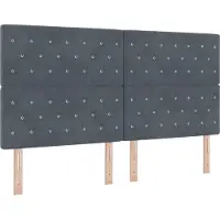 Syfax Cabecero LED con tiras LED Manual Gris oscuro 180 cm Terciopelo