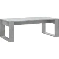 Syfax Mesa de centro madera de ingeniería gris hormigón 102x50x35 cm