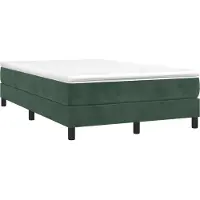 Prolenta Maison Exclusive: Base de cama con somier y colchón, color verde oscuro, 120x190 cm, tapizada en terciopelo