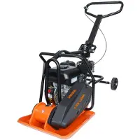 ATIKA V-HB 13000: Compactadora vibratoria con sistema de transporte | Gasolina | 4,2 kW | 2A (Clase de protección)