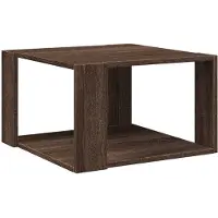 Syfax Mesa de centro madera ingeniería marrón roble 51,5x51,5x30 cm