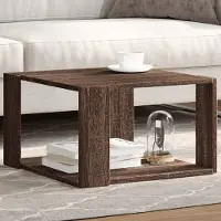 Prolenta Maison Exclusive - Mesa de centro marrón con aspecto de roble, 51,5 x 51,5 x 30 cm, fabricada en material de madera