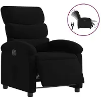 Syfax Sillón reclinable eléctrico de tela negro