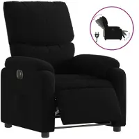 Syfax Sillón reclinable eléctrico de tela negro